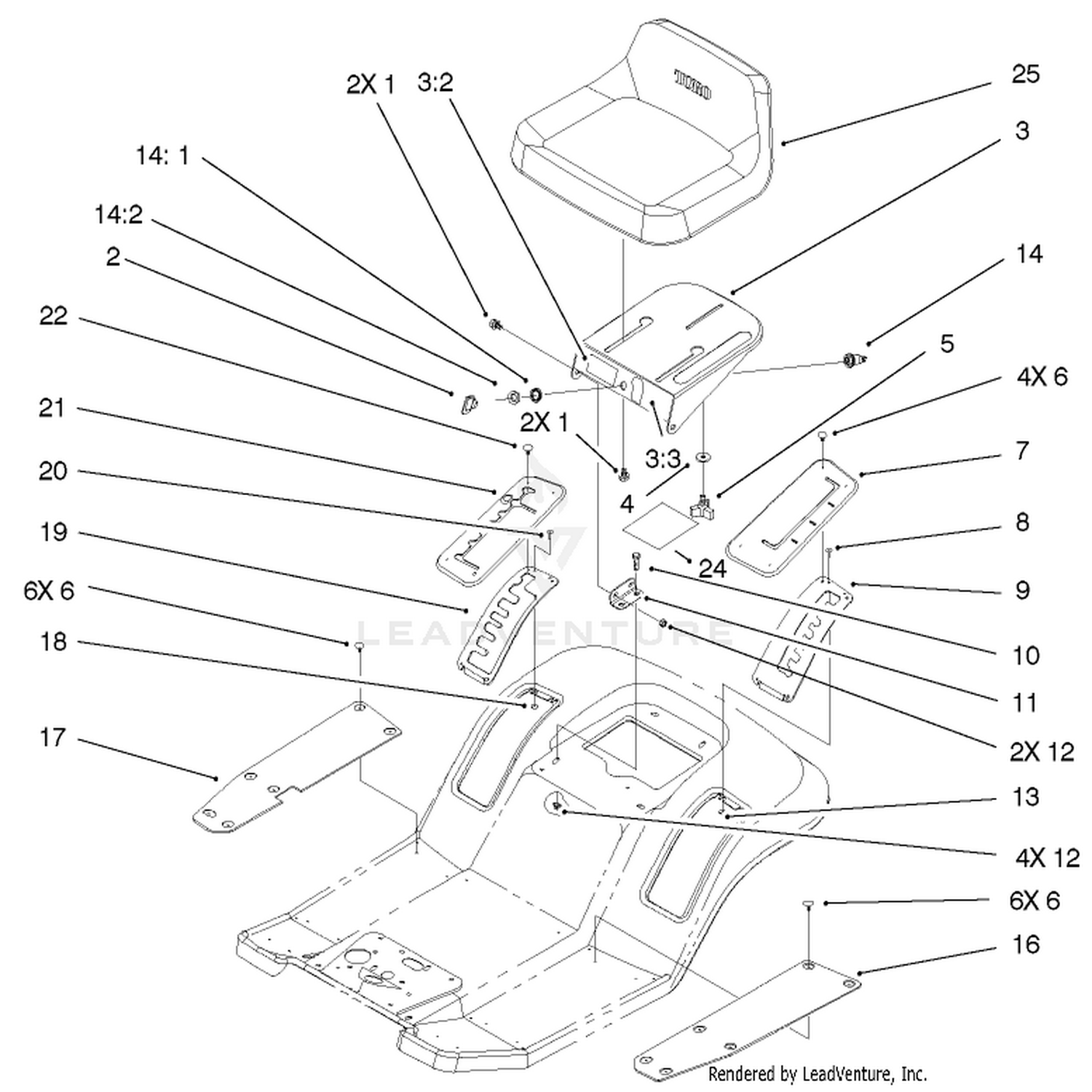 Rear Body  Seat Assembly