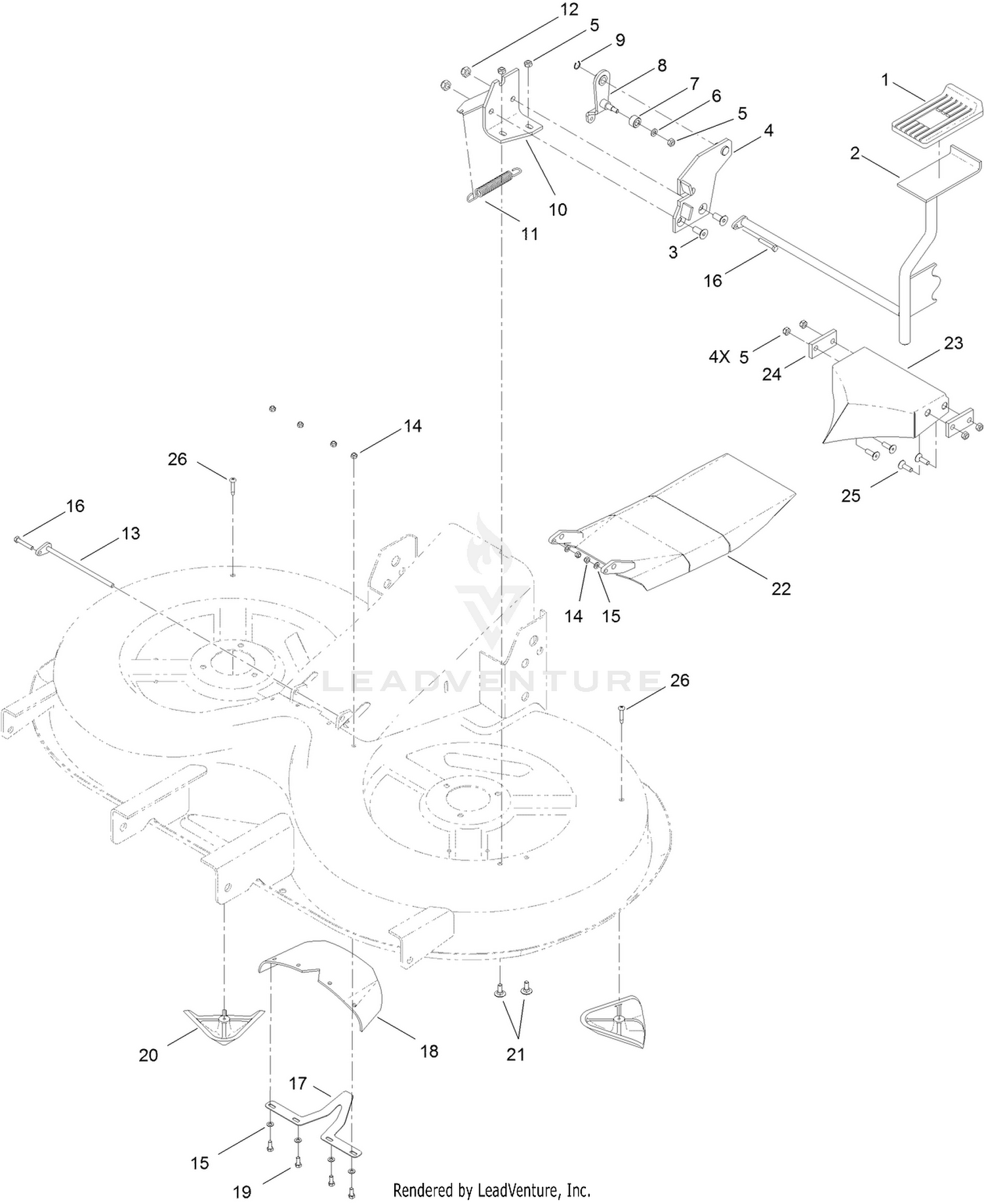 Rear Baffle and Bag on Demand Assembly