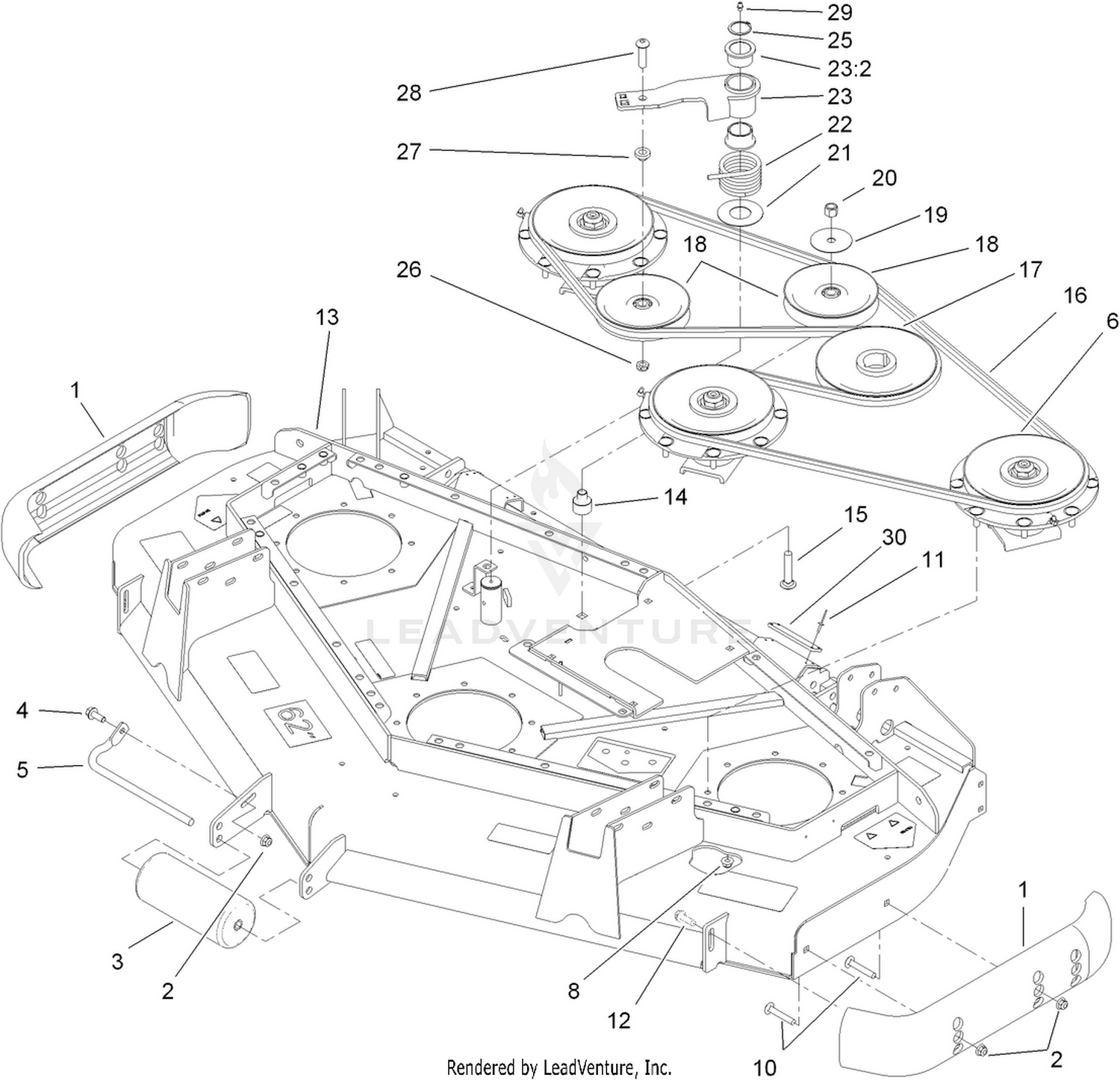 Roller, Belt and Pulley Assembly