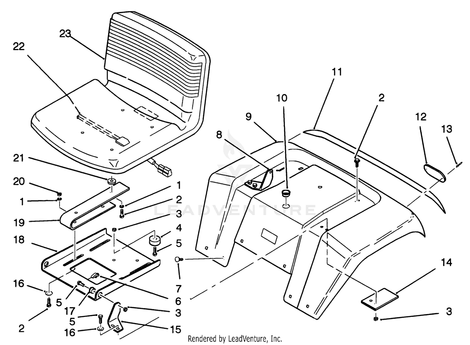 Fender And Seat Assembly