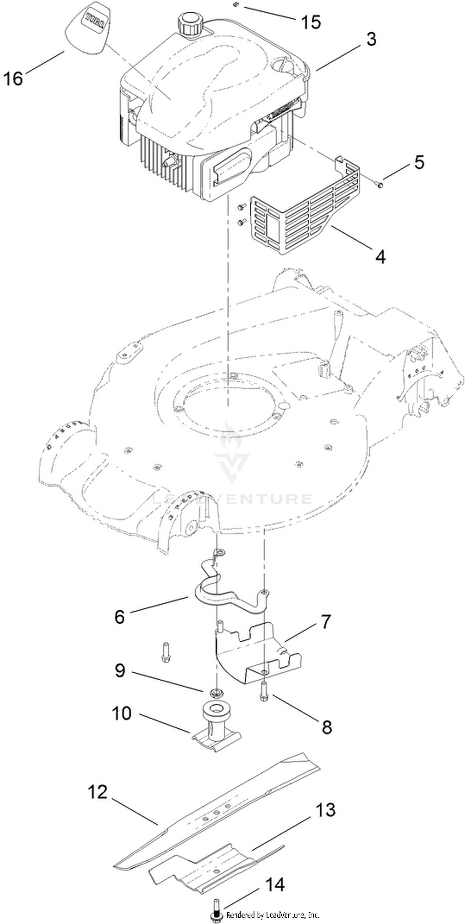 Engine and Blade Assembly
