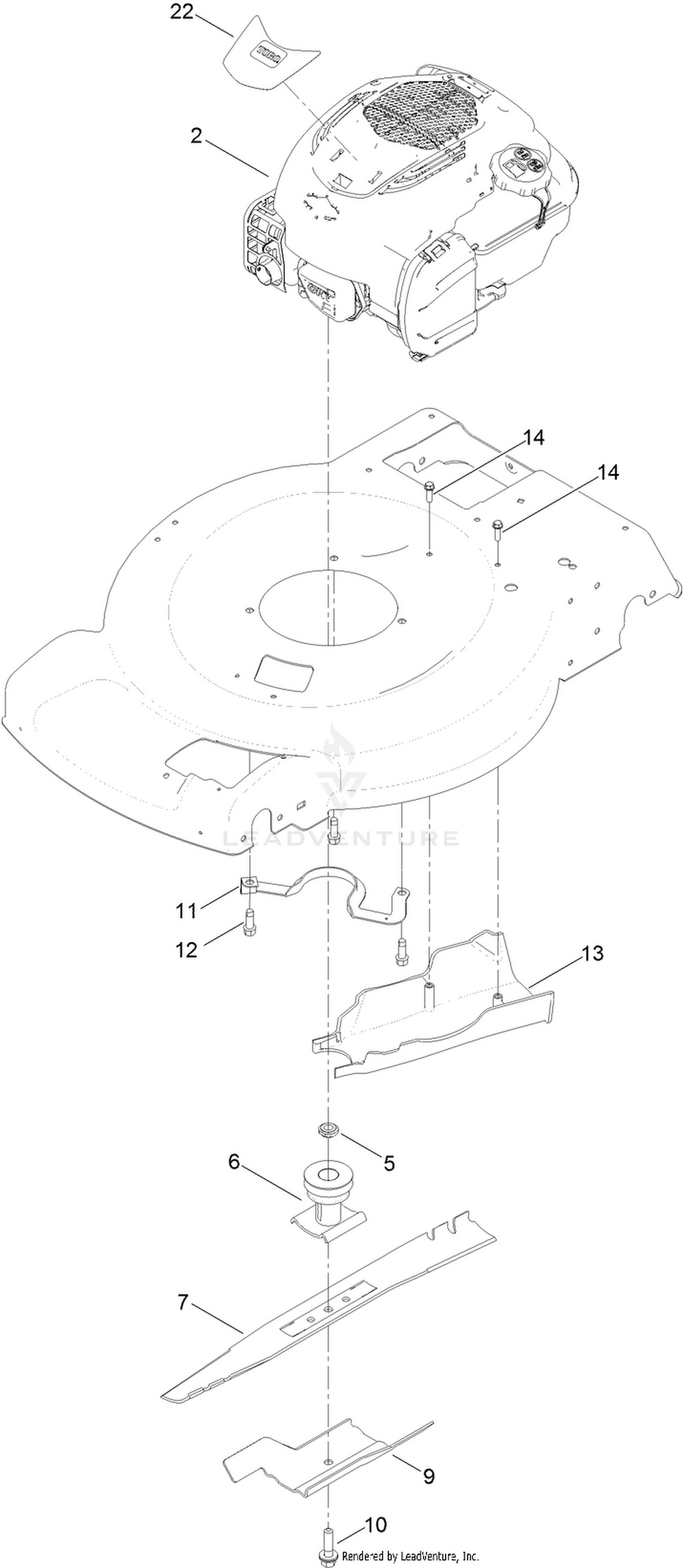 Engine and Blade Assembly