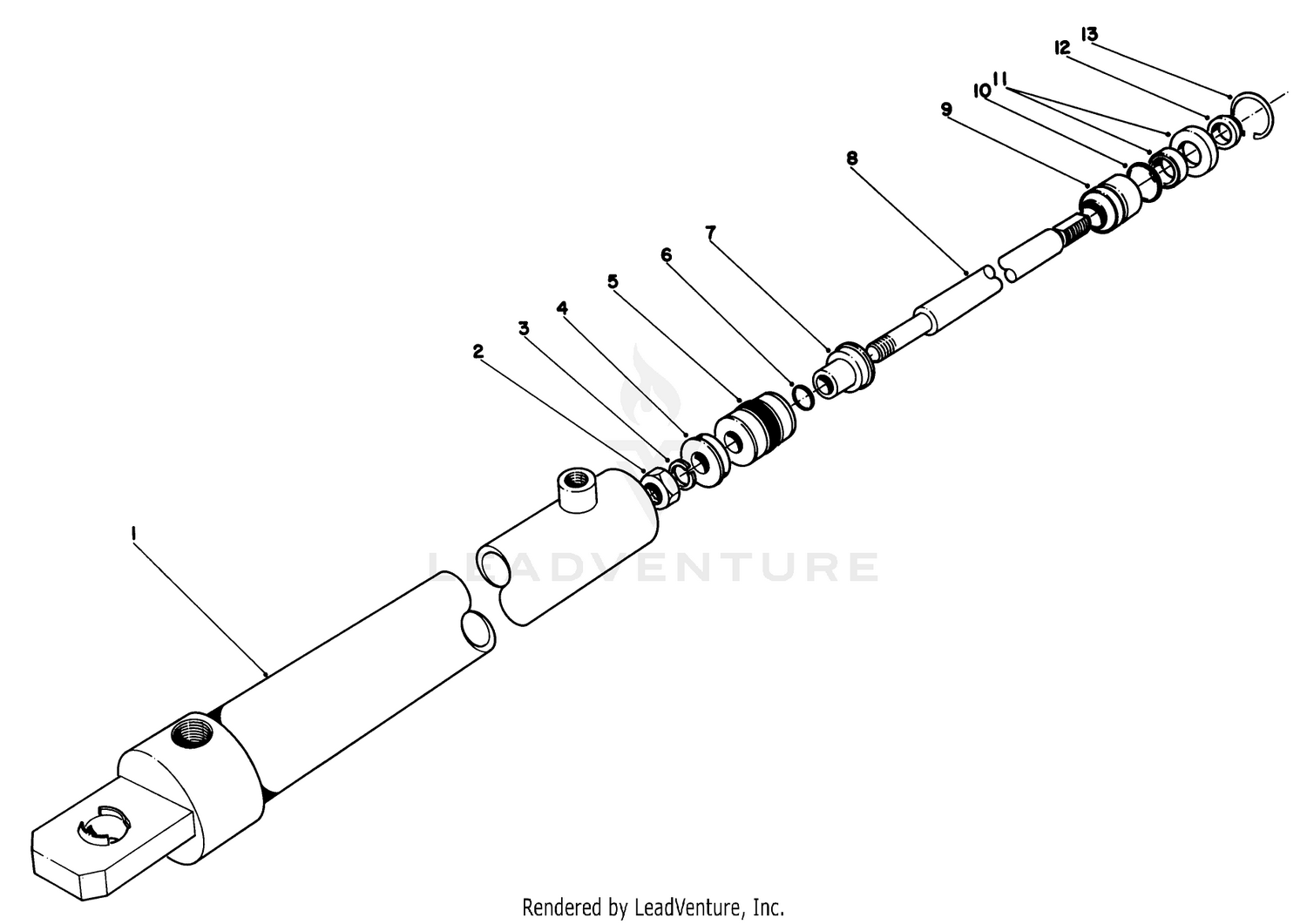 Hydraulic Steering Cylinder Assembly No. 52-6500