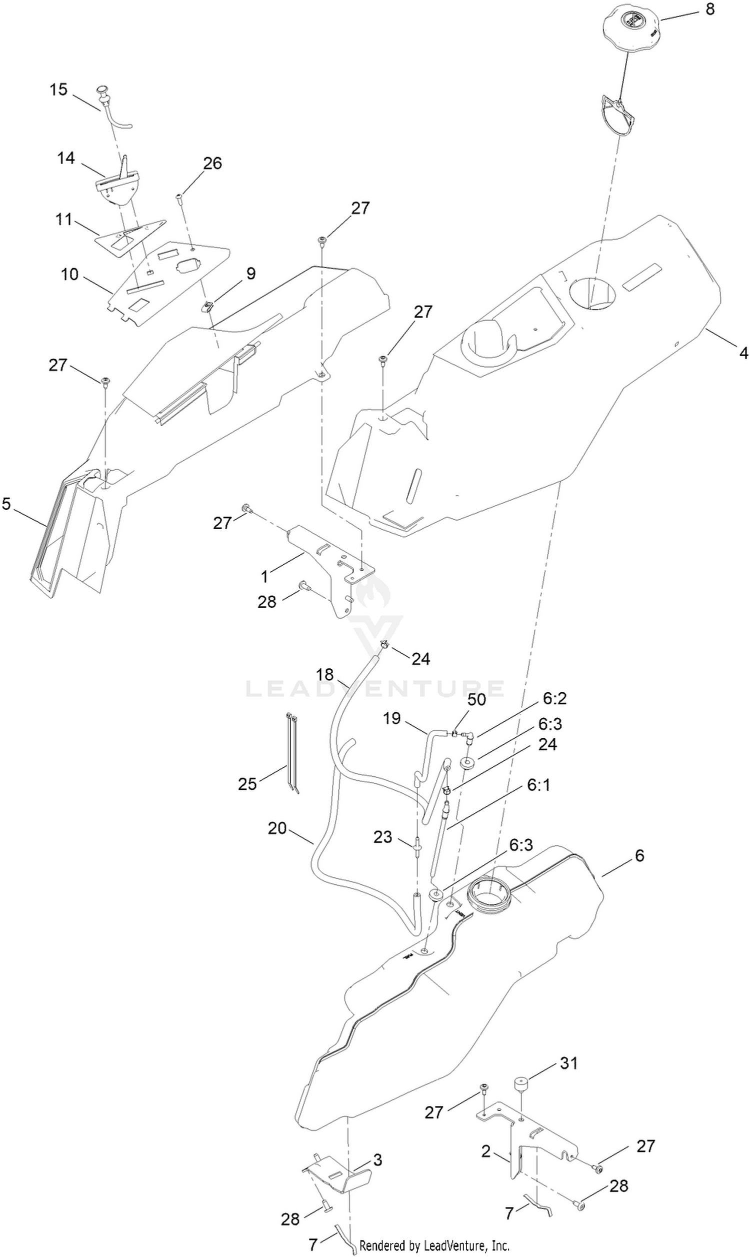 Fuel Pod and Body Styling Assembly