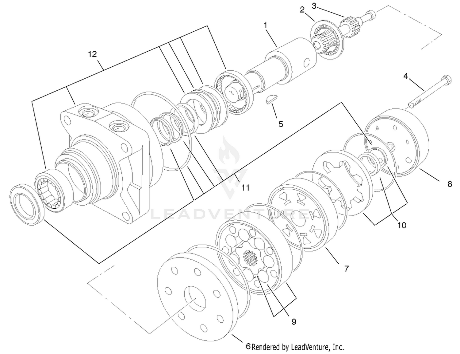 Hydraulic Motor Assembly No. 95-8693