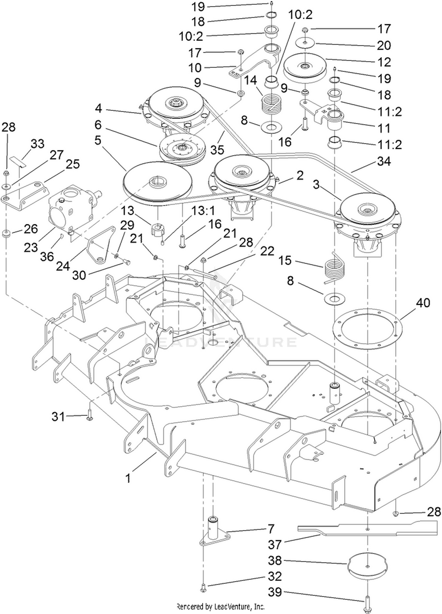 Spindle, Belt and Pulley Assembly