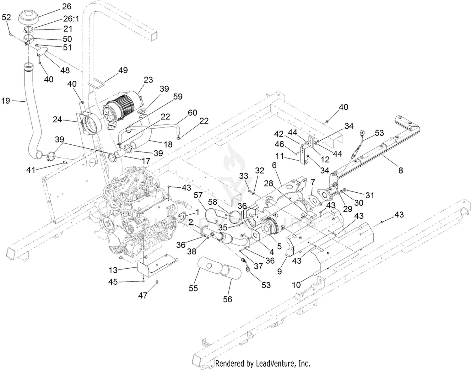 Muffler and Air Cleaner Assembly