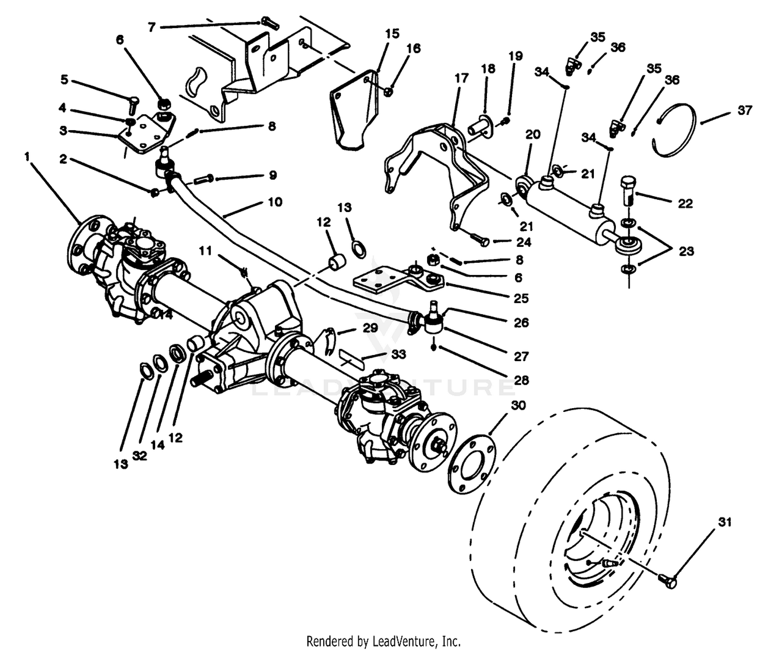 Rear Axle Installation Assembly