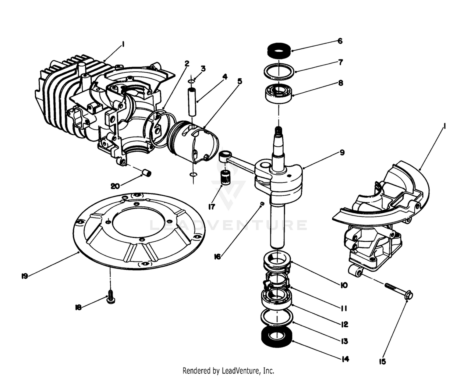 Crank Shaft Assembly (model No. 47pn2-6)