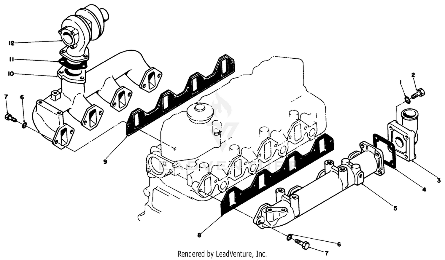 Intake  Exhaust Manifold Assembly
