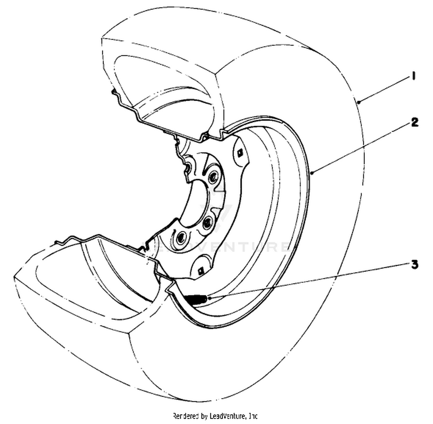 Tire  Wheel Assembly 23 X 10.50 X 12 (optional) No. 62-7020