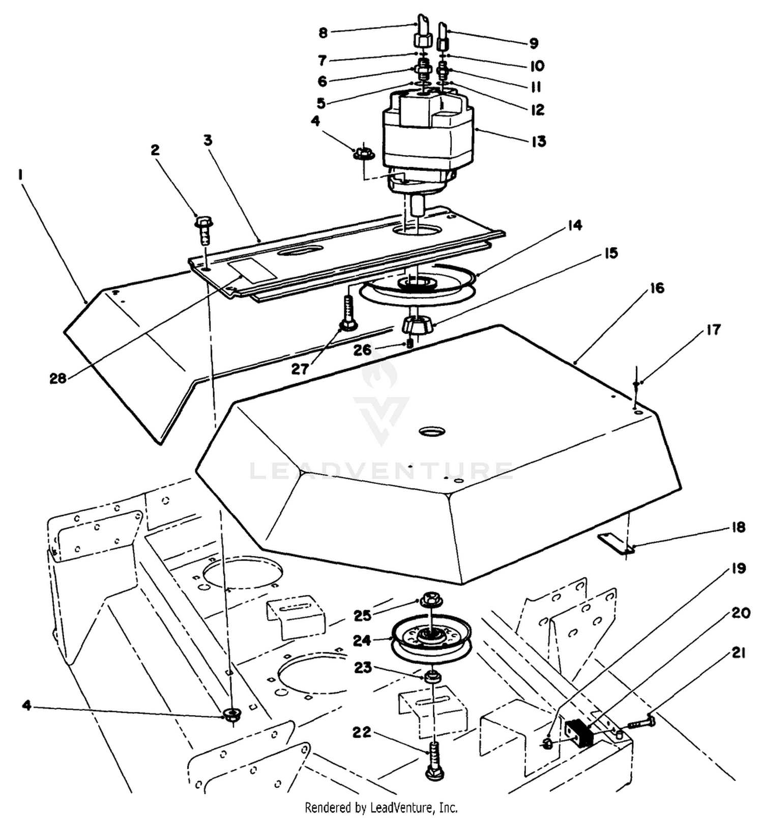 Wing Deck Model No. 30591 L.h.  30593 R.h. Drive Assembly