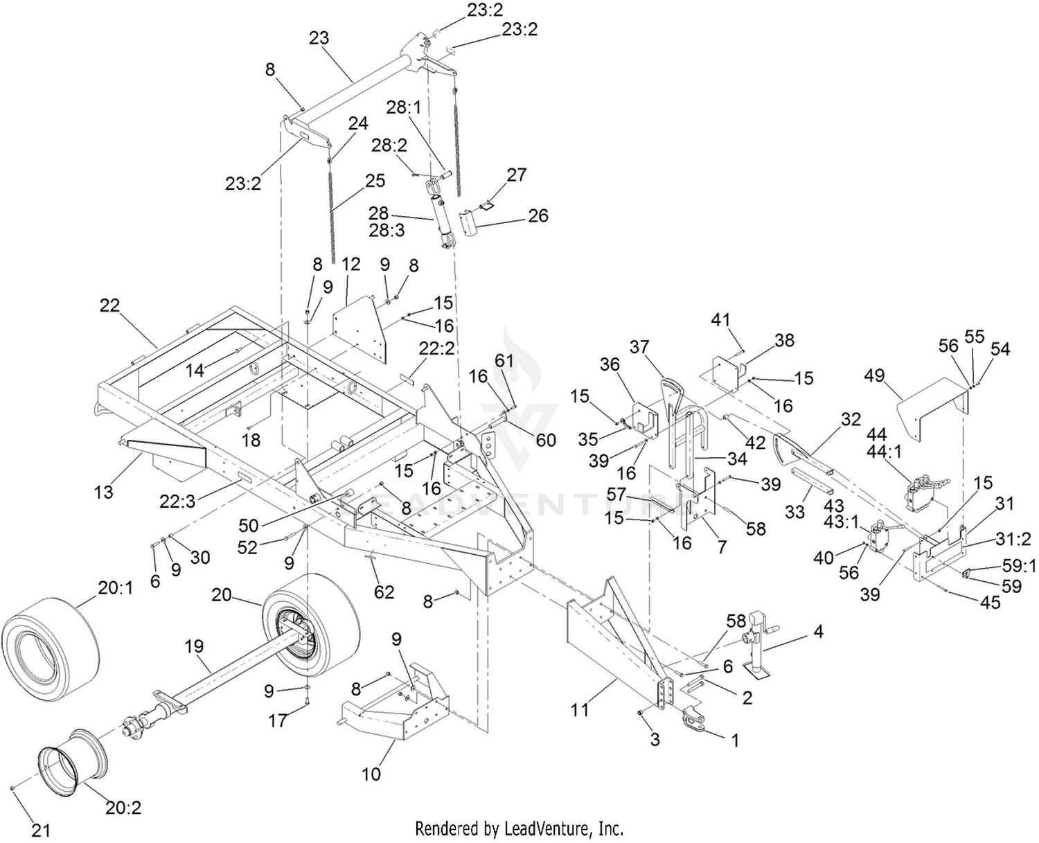 Frame and Axle Assembly