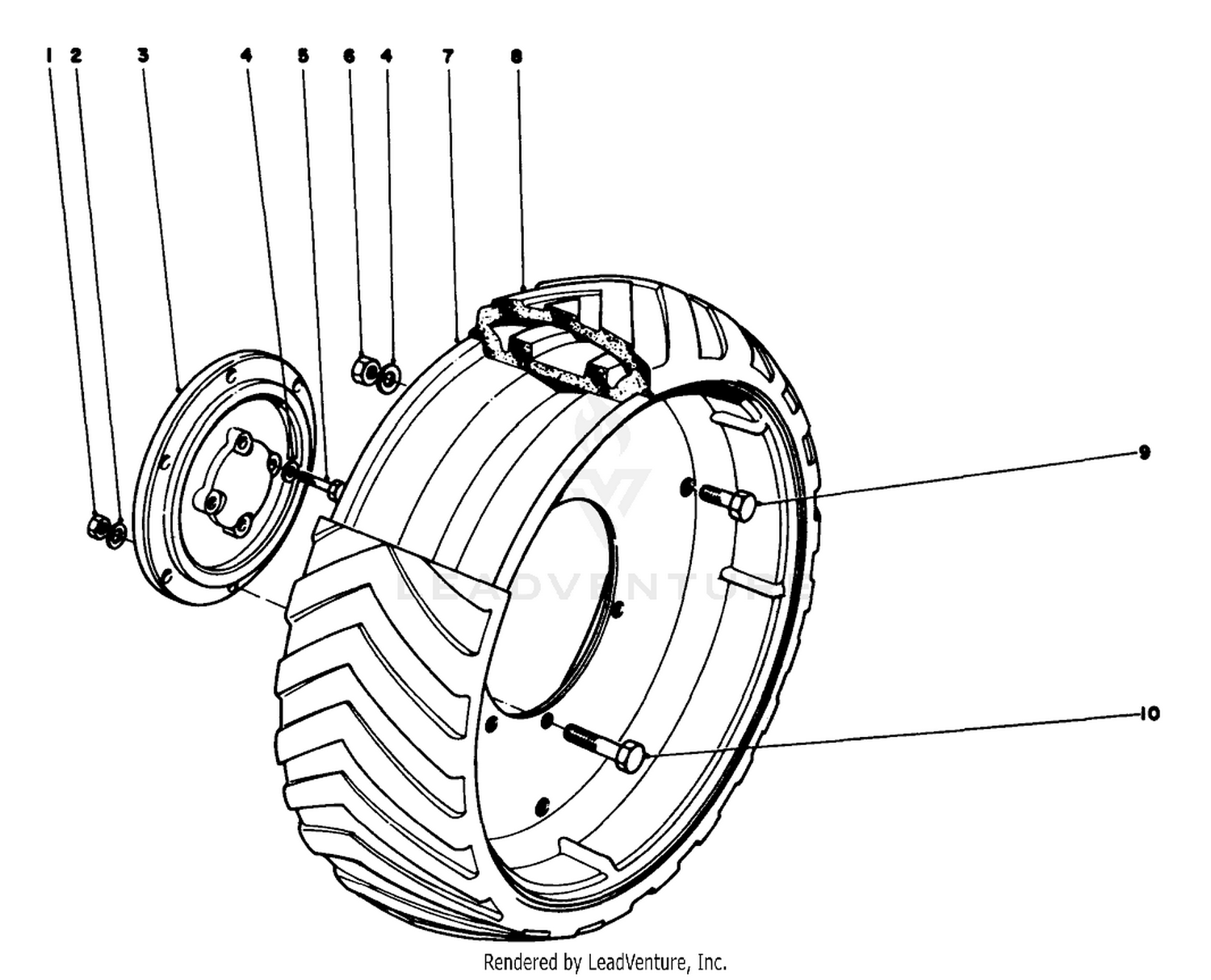 16" Semi-Pneumatic Wheel Kit No. 01304 (optional)