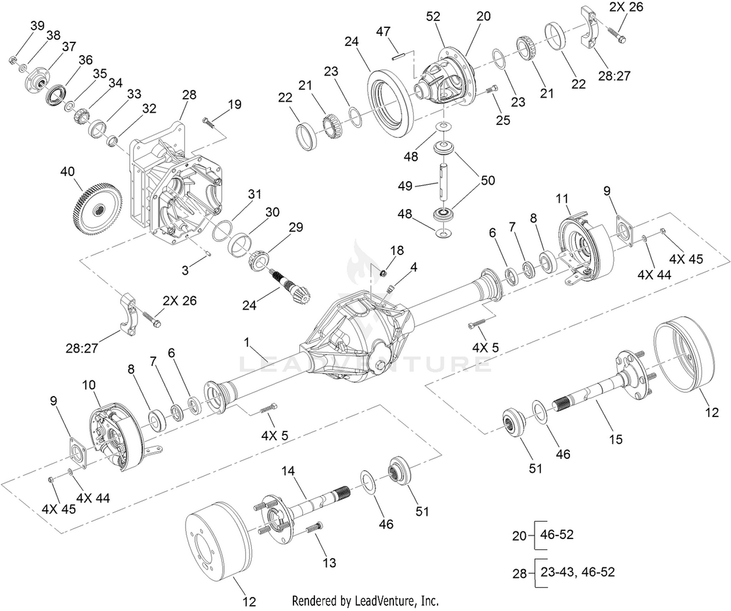 Front Axle Assembly No. 131-6061-03