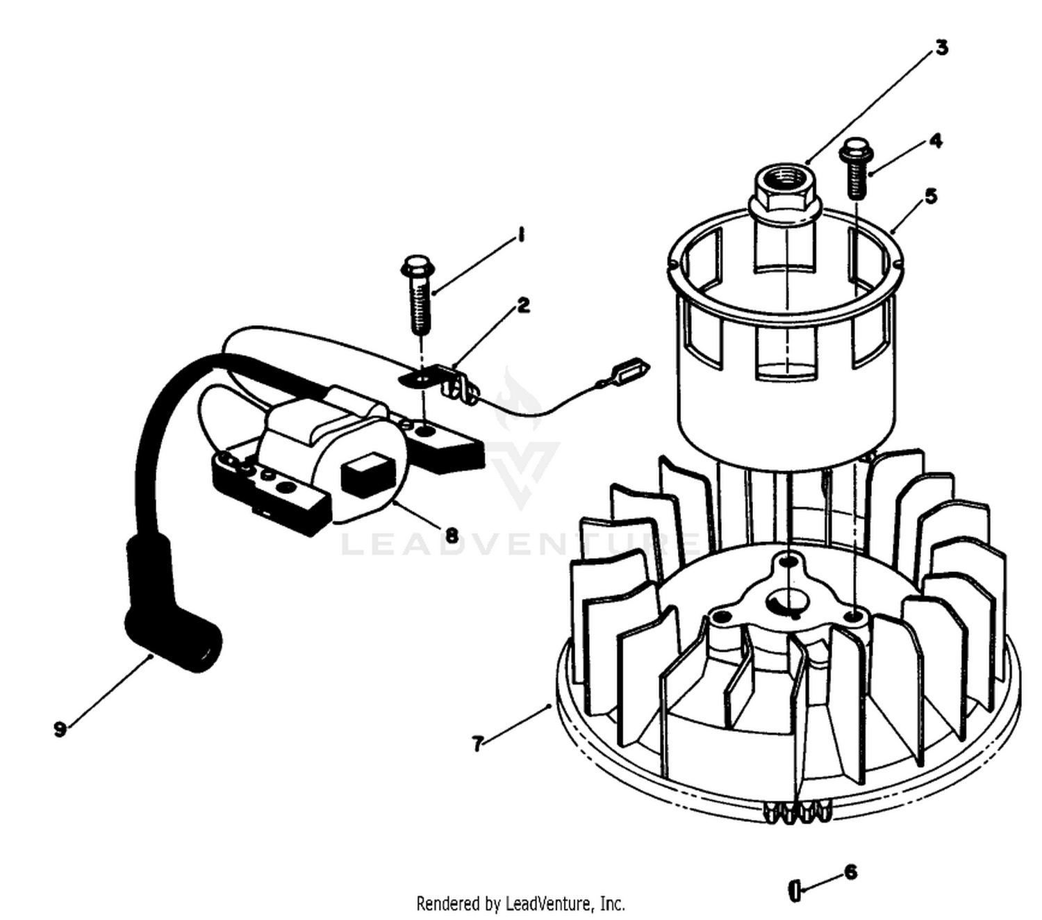 Magneto  Flywheel Assembly (engine Model No. Vmg6)