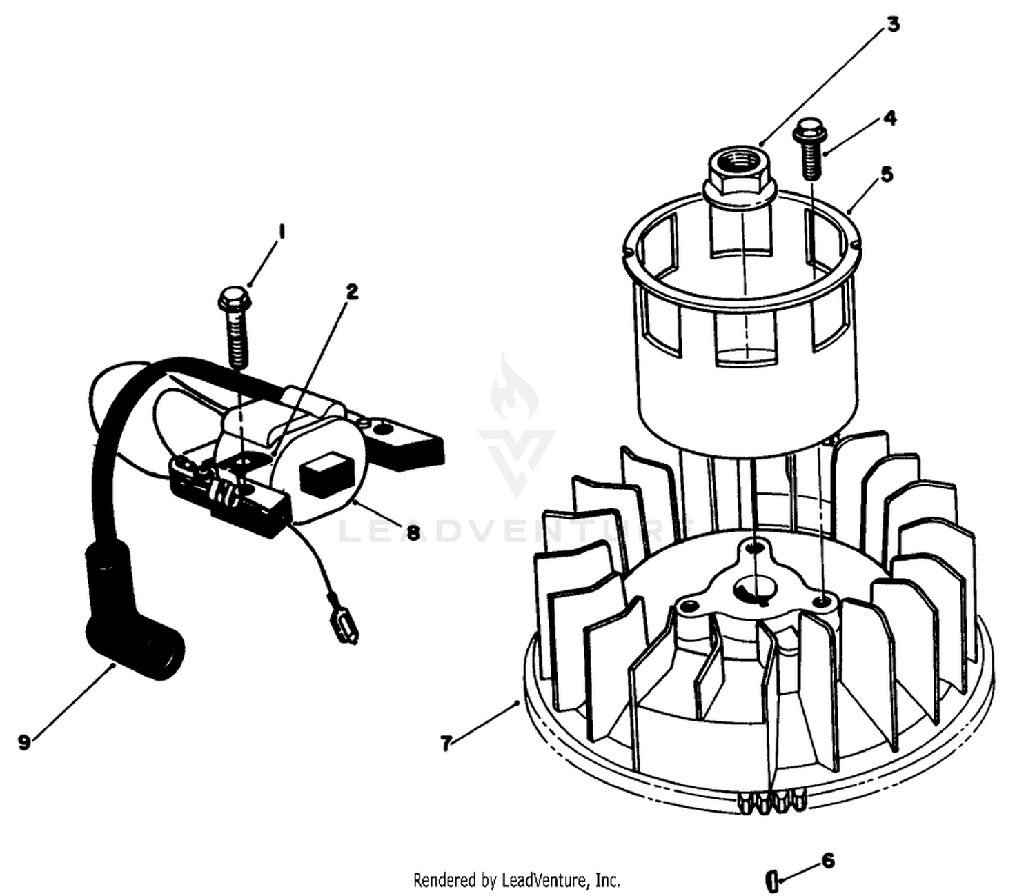 Magneto  Flywheel Assembly (engine No. Vmj8)