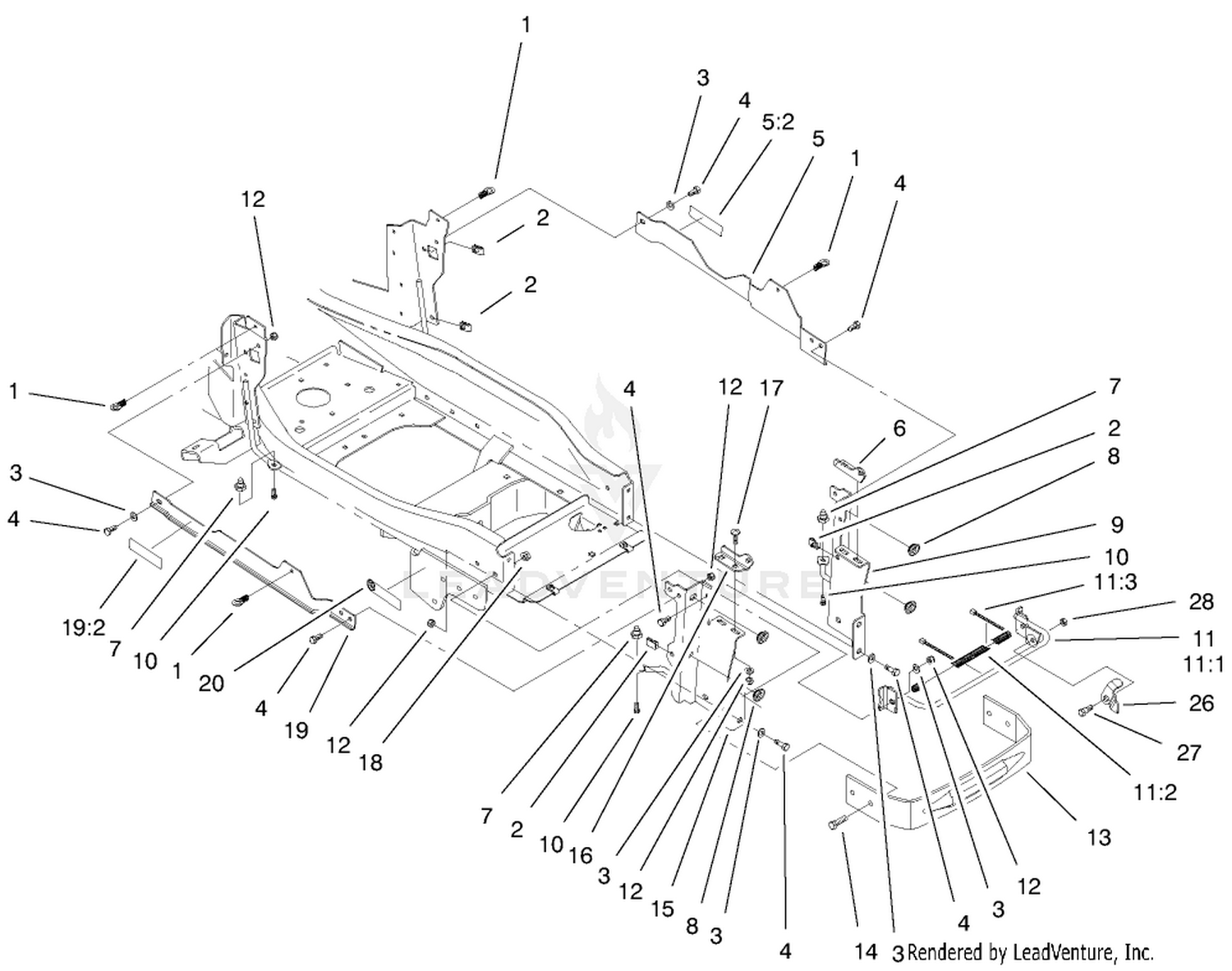 Bumper  Hood Support Assembly