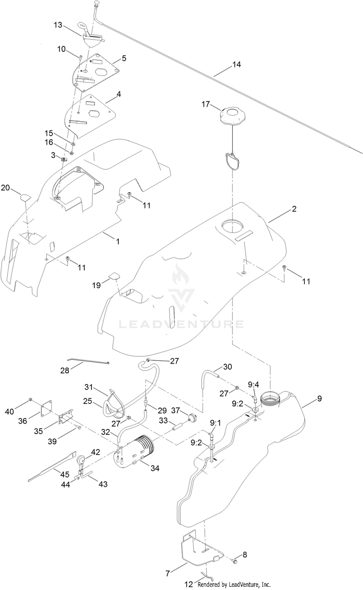 Body Styling and Fuel Tank Assembly