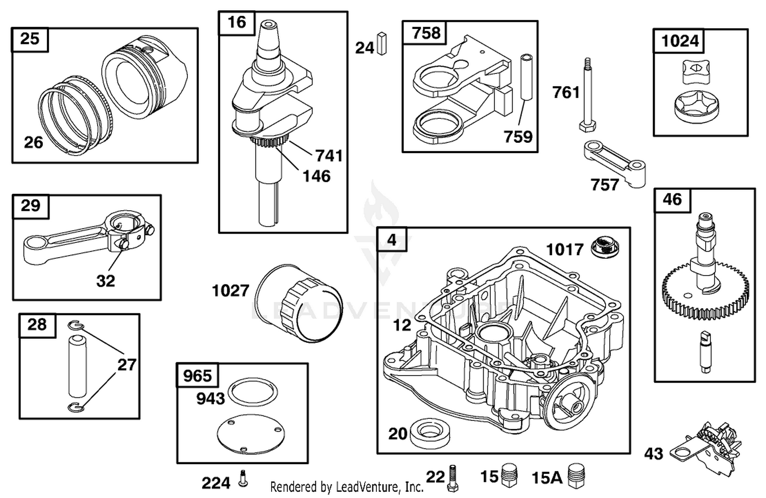 Engine Briggs  Stratton Model 28q777-0690-E1 3