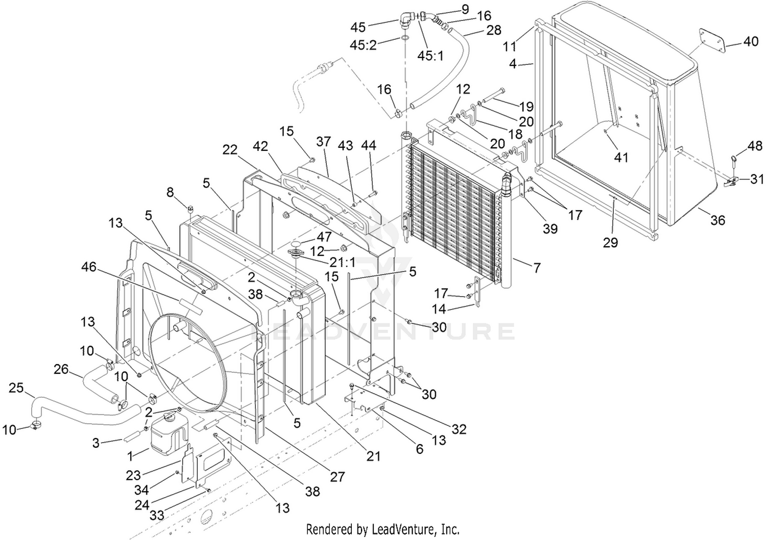 Radiator and Hydraulic Cooler Assembly