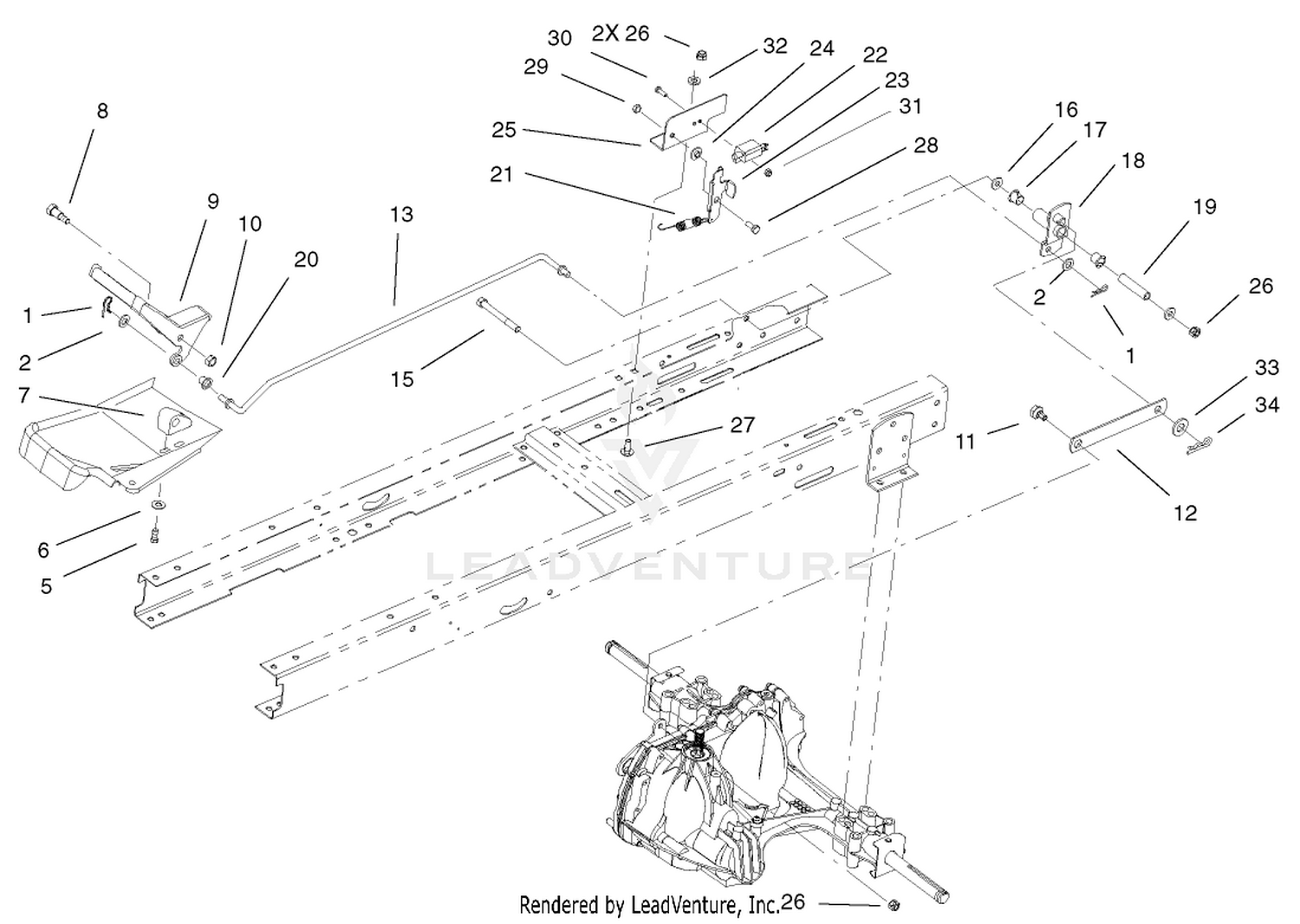 Hydro Transaxle Controls Assembly