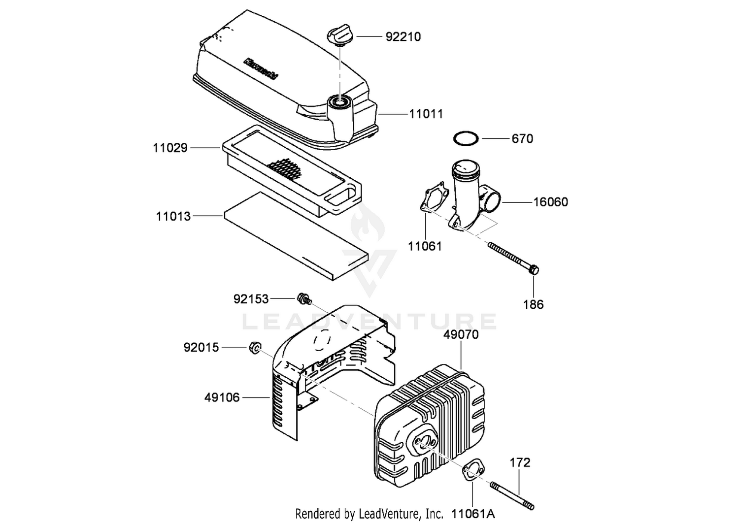 Air Filter and Muffler Assembly