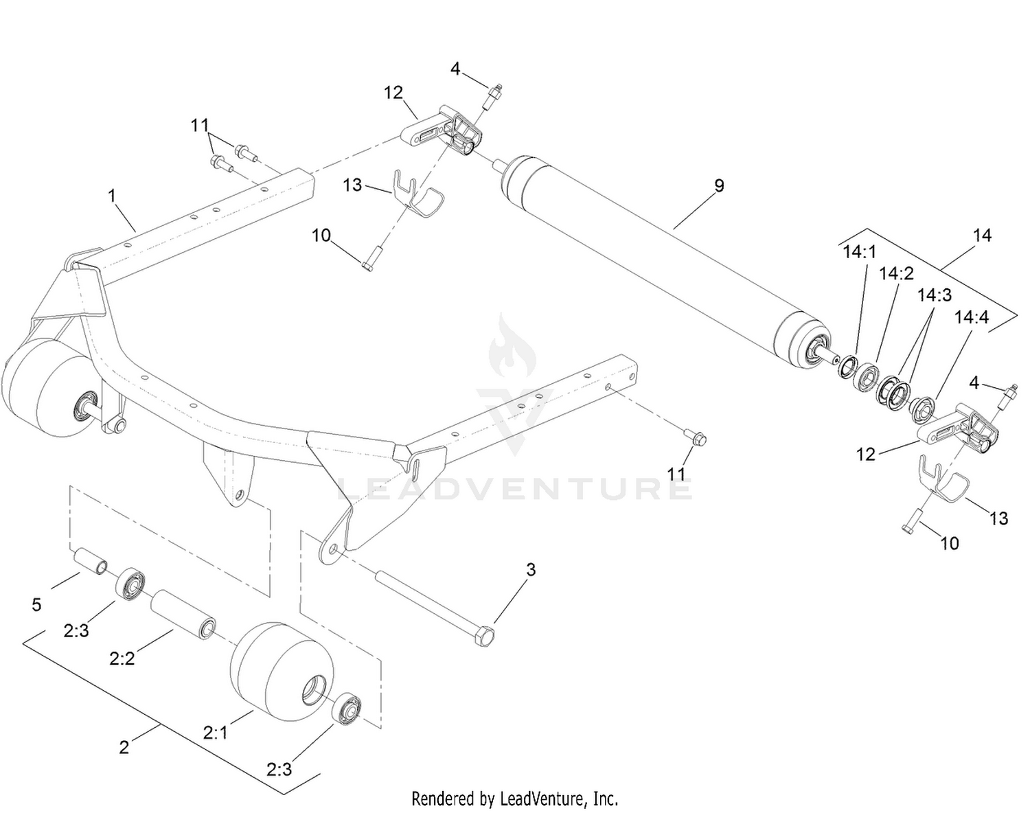 Roller and Carrier Frame Assembly