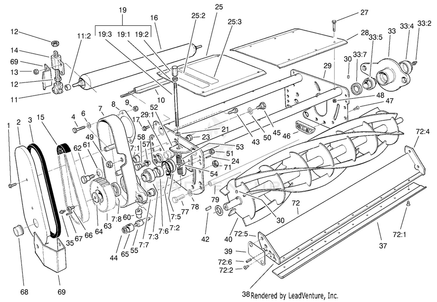 Right Hand And Center Cutting Unit Assembly