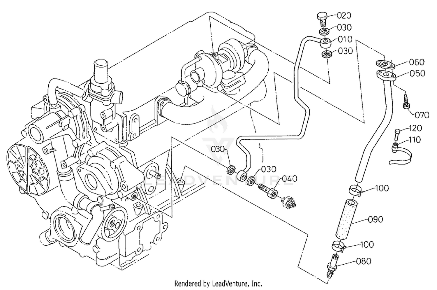 Oil Pipe (Turbo Charger) Assembly