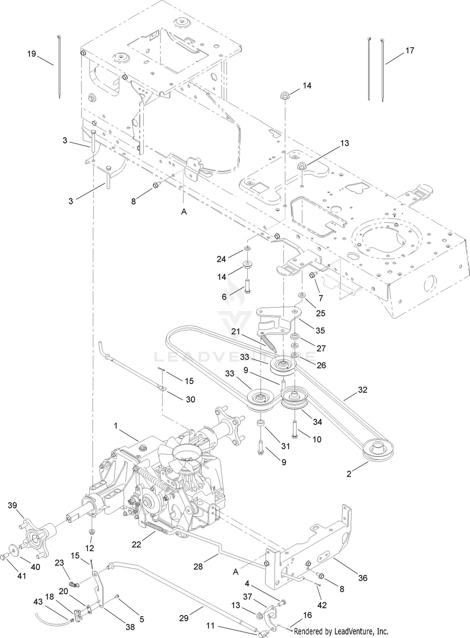 Transmission, Belt and Pulley Assembly