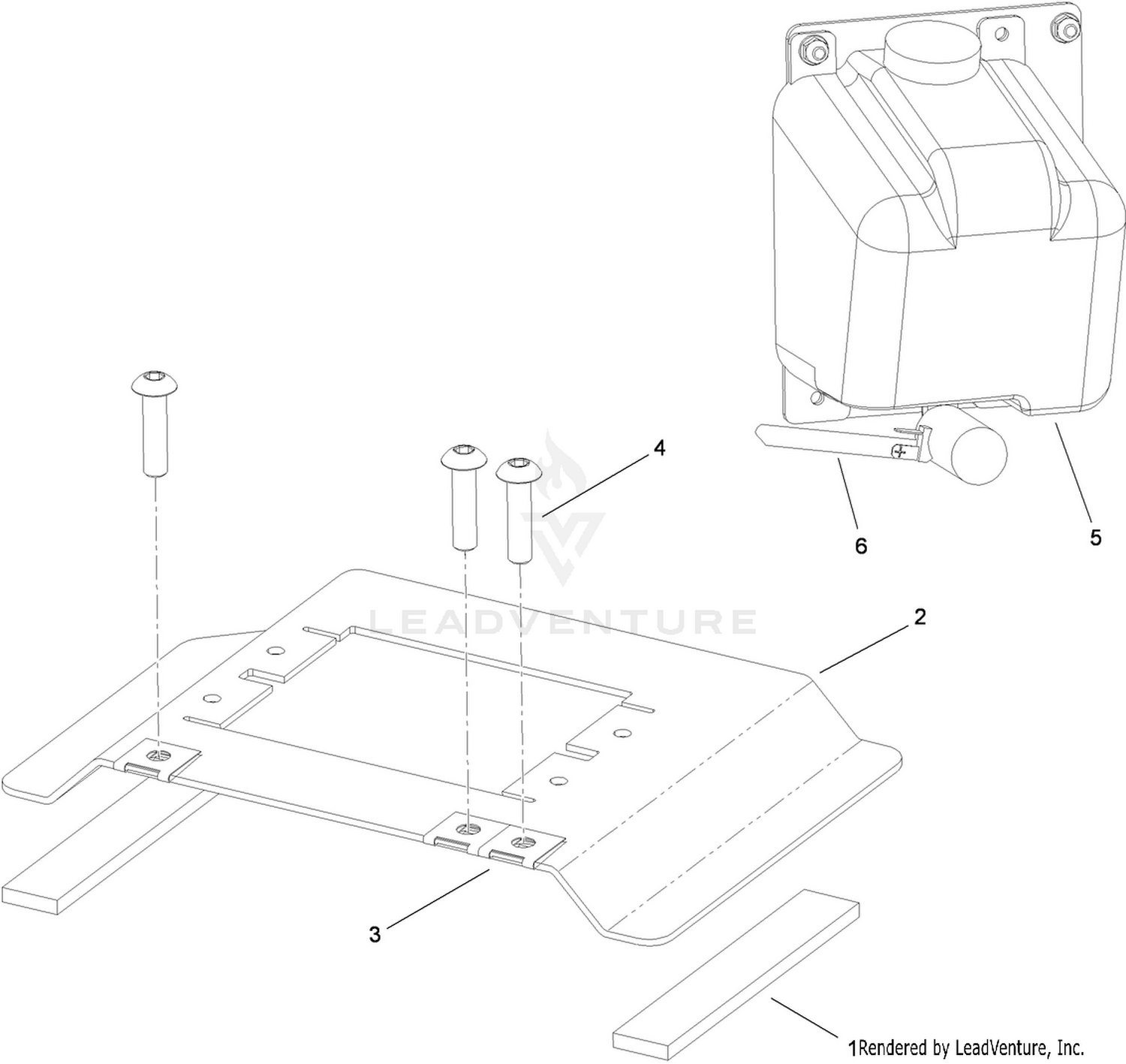 Fluid Washer Tank  Cab Assembly