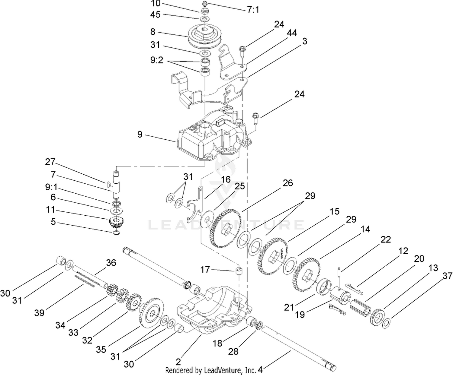 Gear Case Assembly No. 74-1861