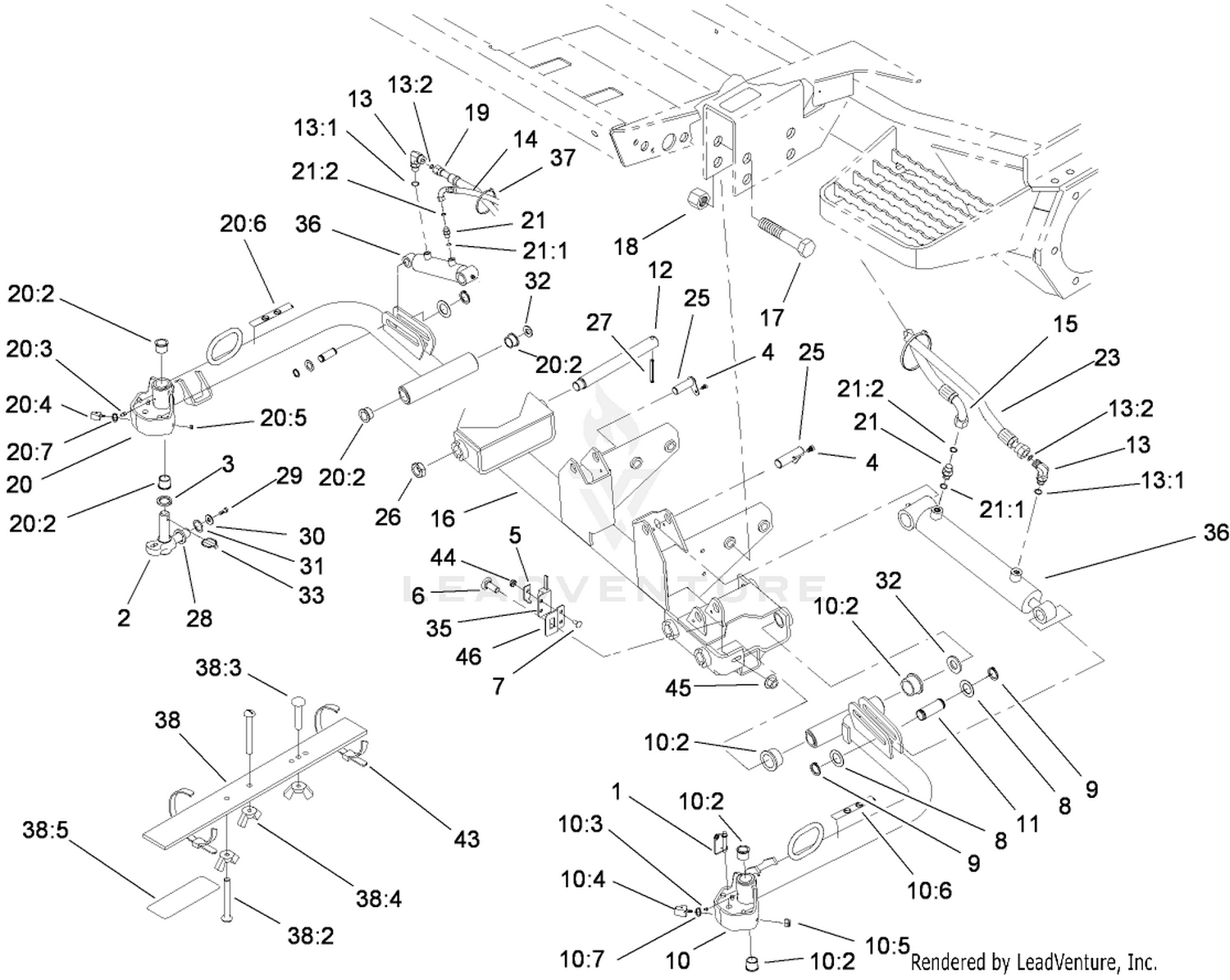 Front No. 4 and No. 5 Lift Arm Assembly