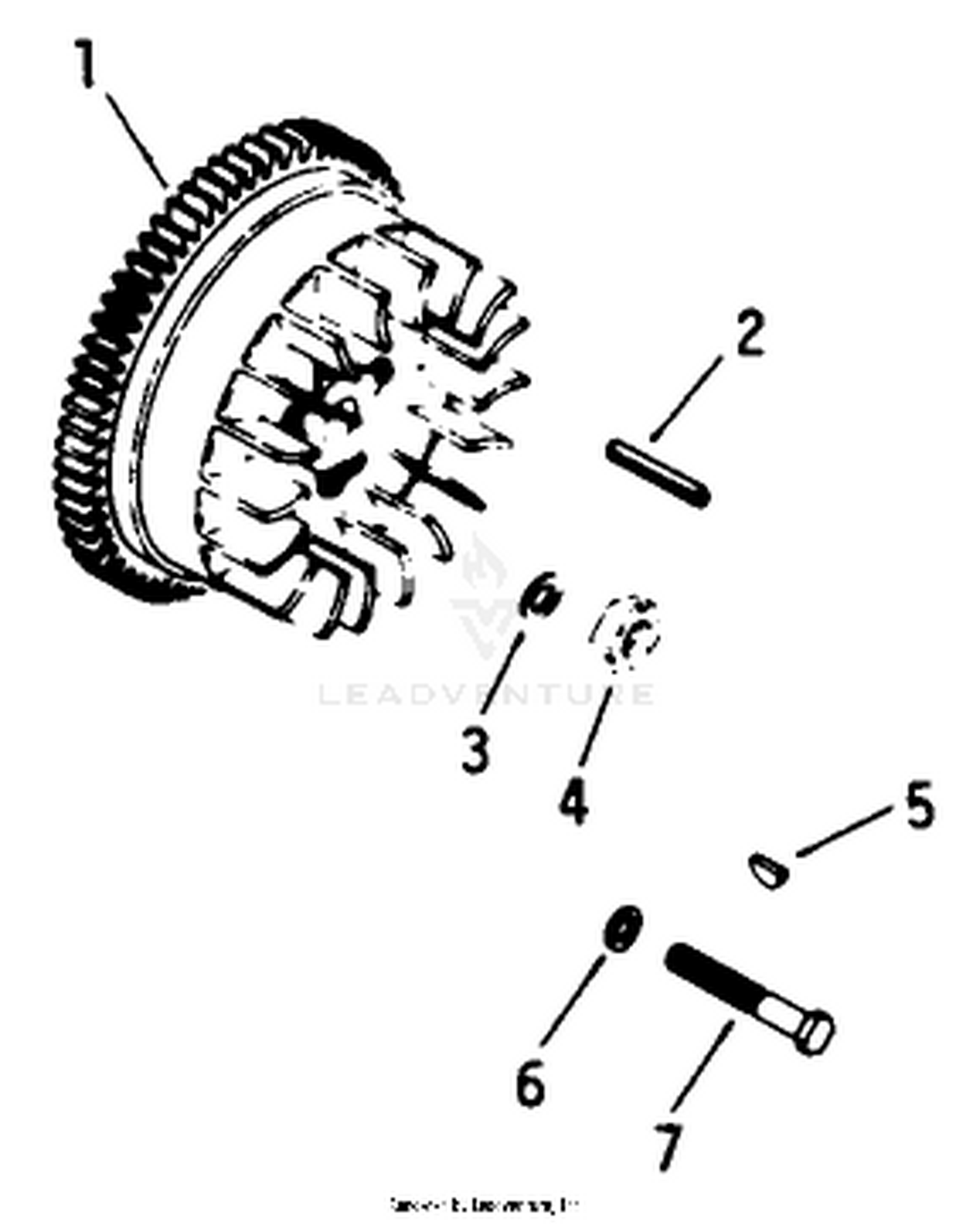 Flywheel-Engine Kohler Model No. K321s Spec. No. 60434 (continued)