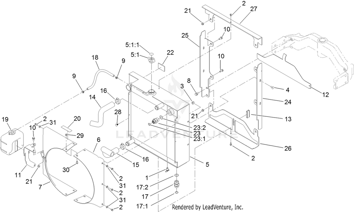 Radiator and Oil Cooler Assembly