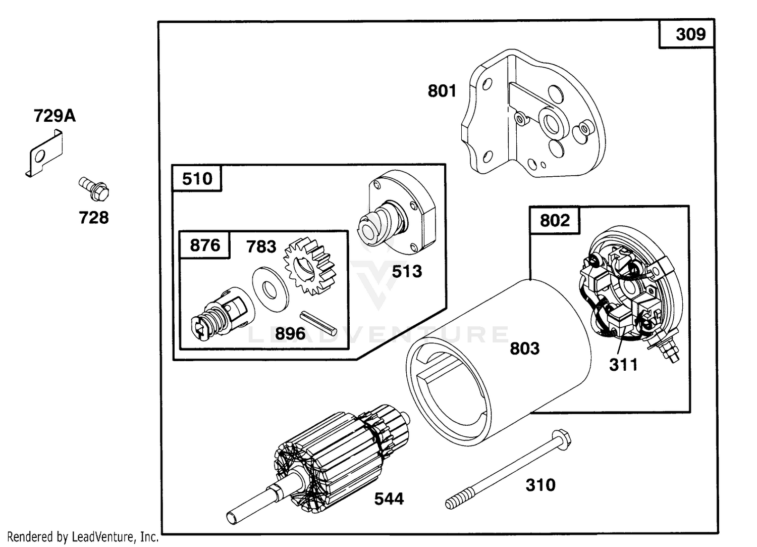 Engine Briggs  Stratton Model 283707-0156-01 7