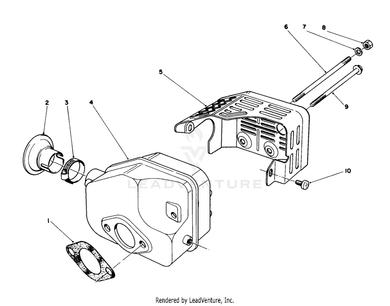 Muffler Assembly (model No. 47pk9)