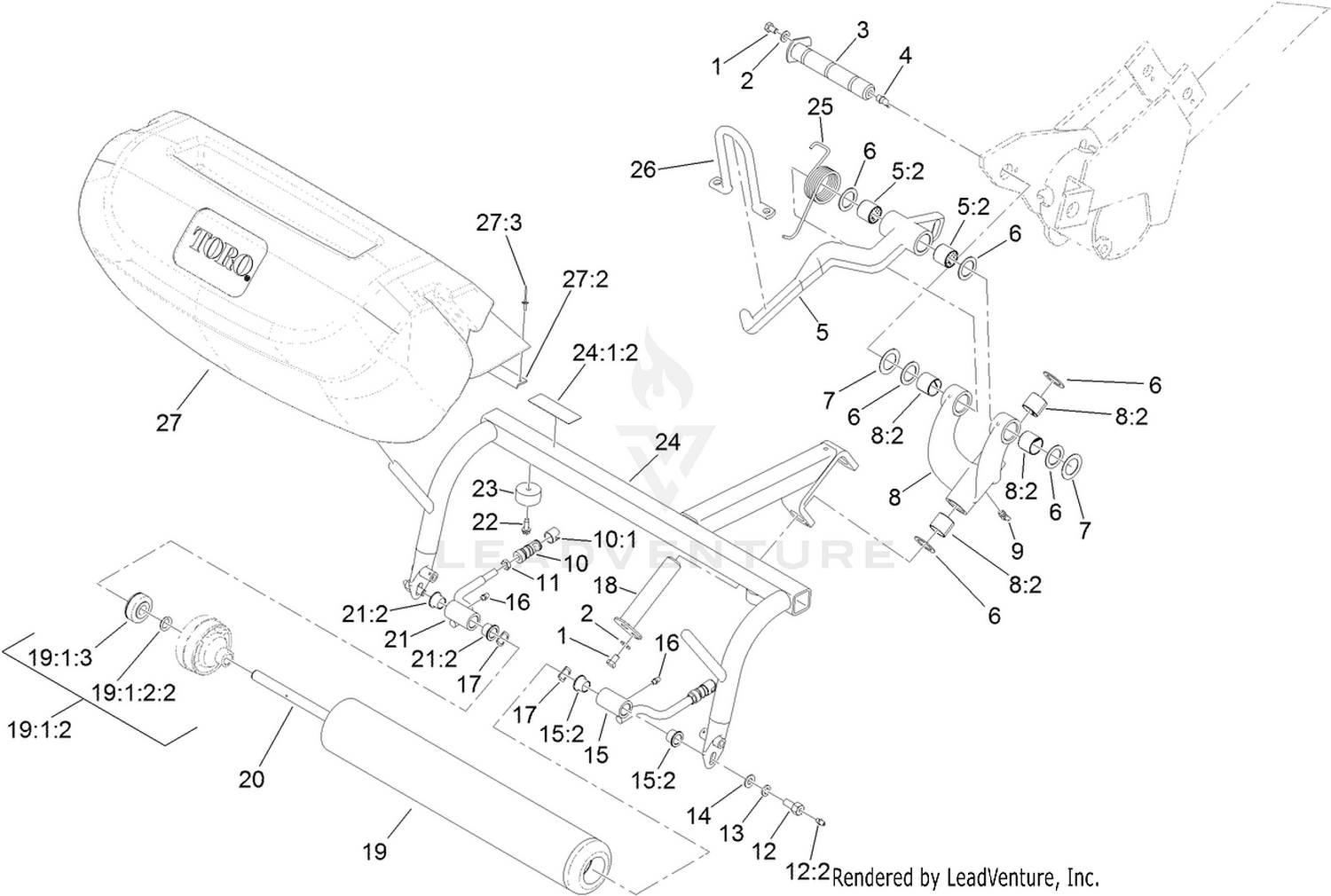 Right Pull Frame Assembly
