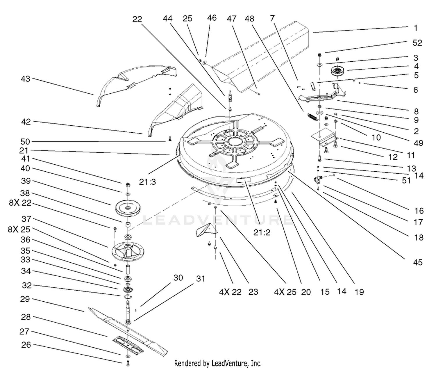 Deck and Spindle Assembly