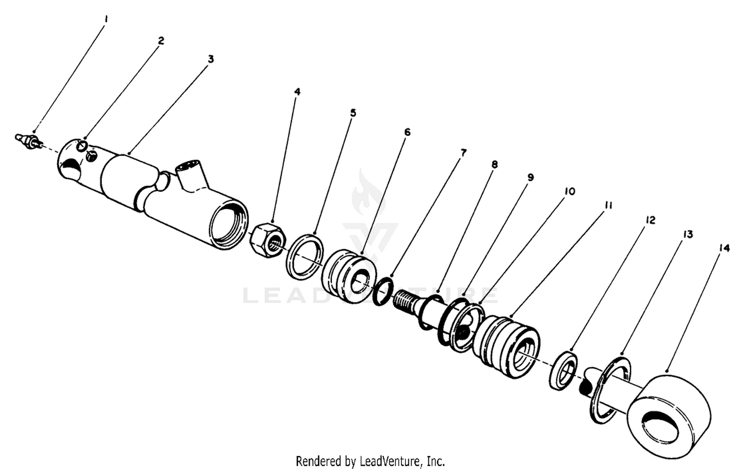 Hydraulic Cylinder-Rear No. 68-9700