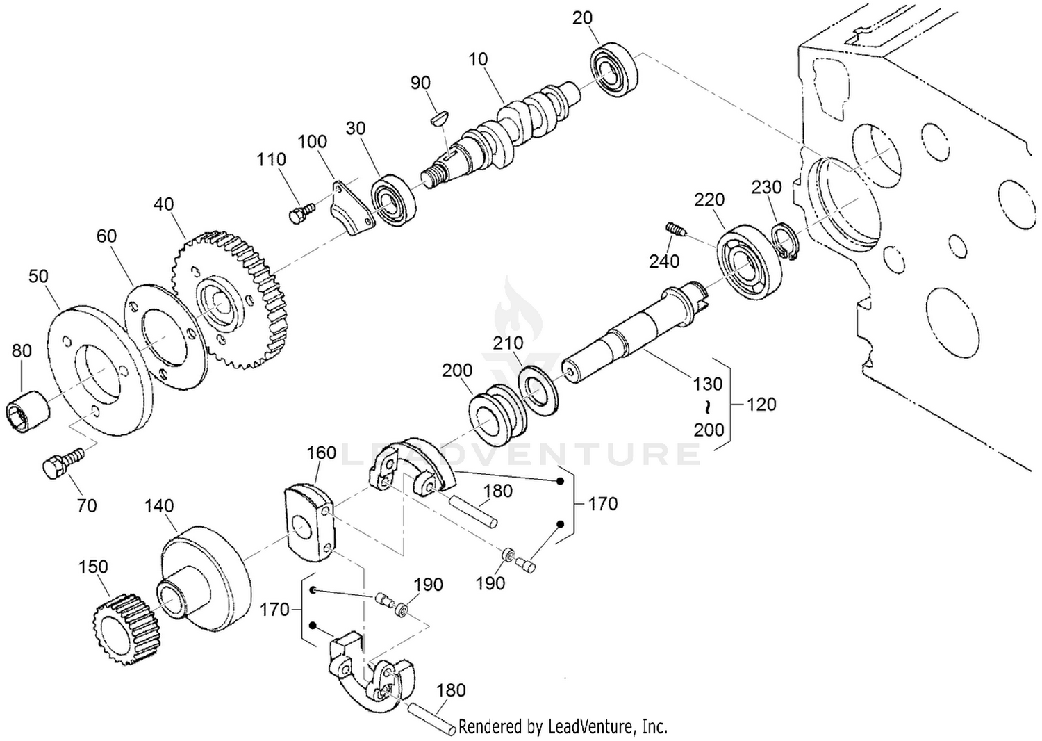 Fuel Camshaft and Governor Shaft Assembly