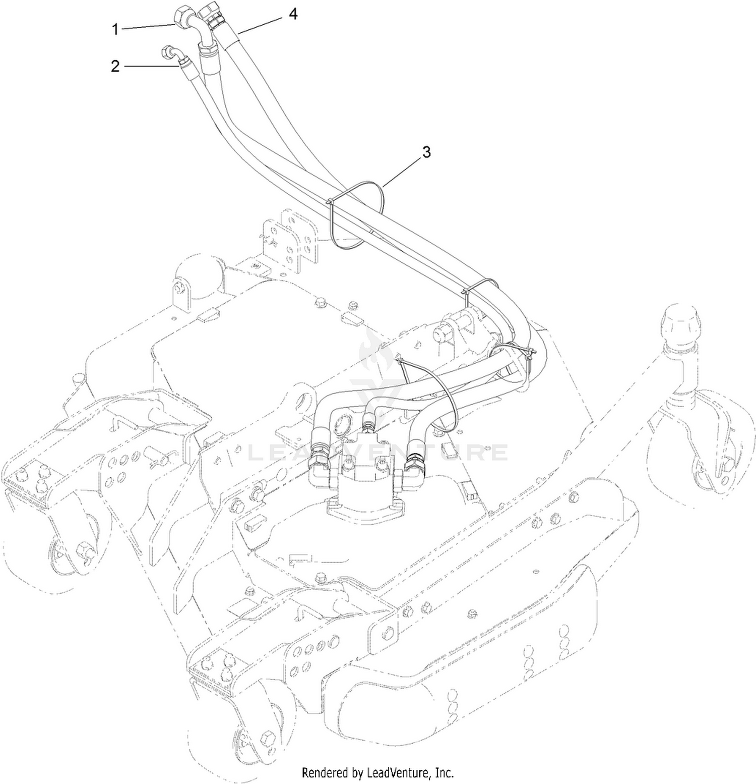 Left Deck Hose Assembly 2