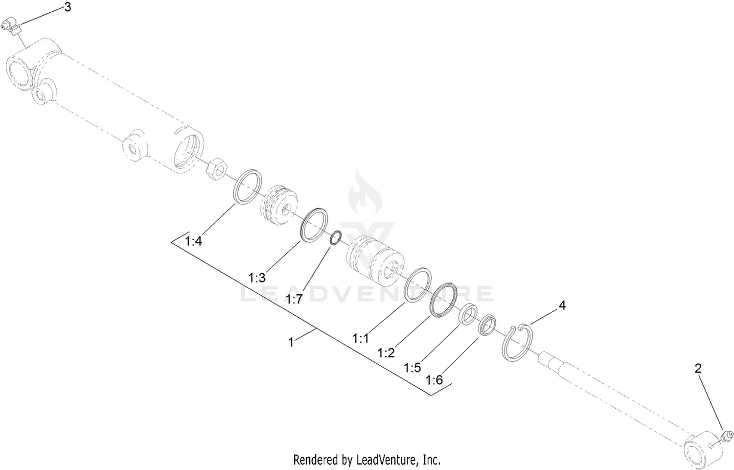 Hydraulic Cylinder Assembly No. 119-6988