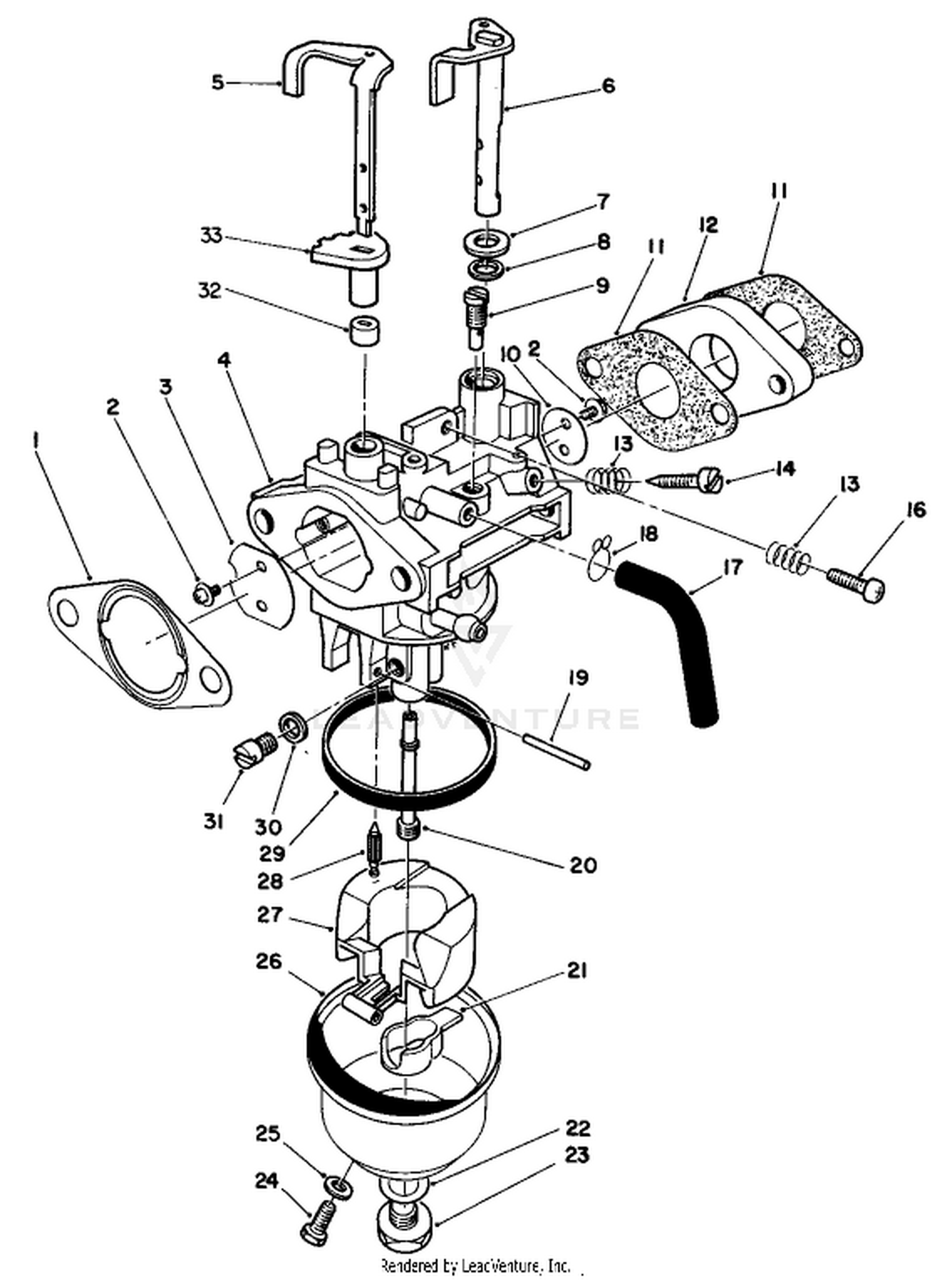 Carburetor Assembly (engine No. Vmm1-7)