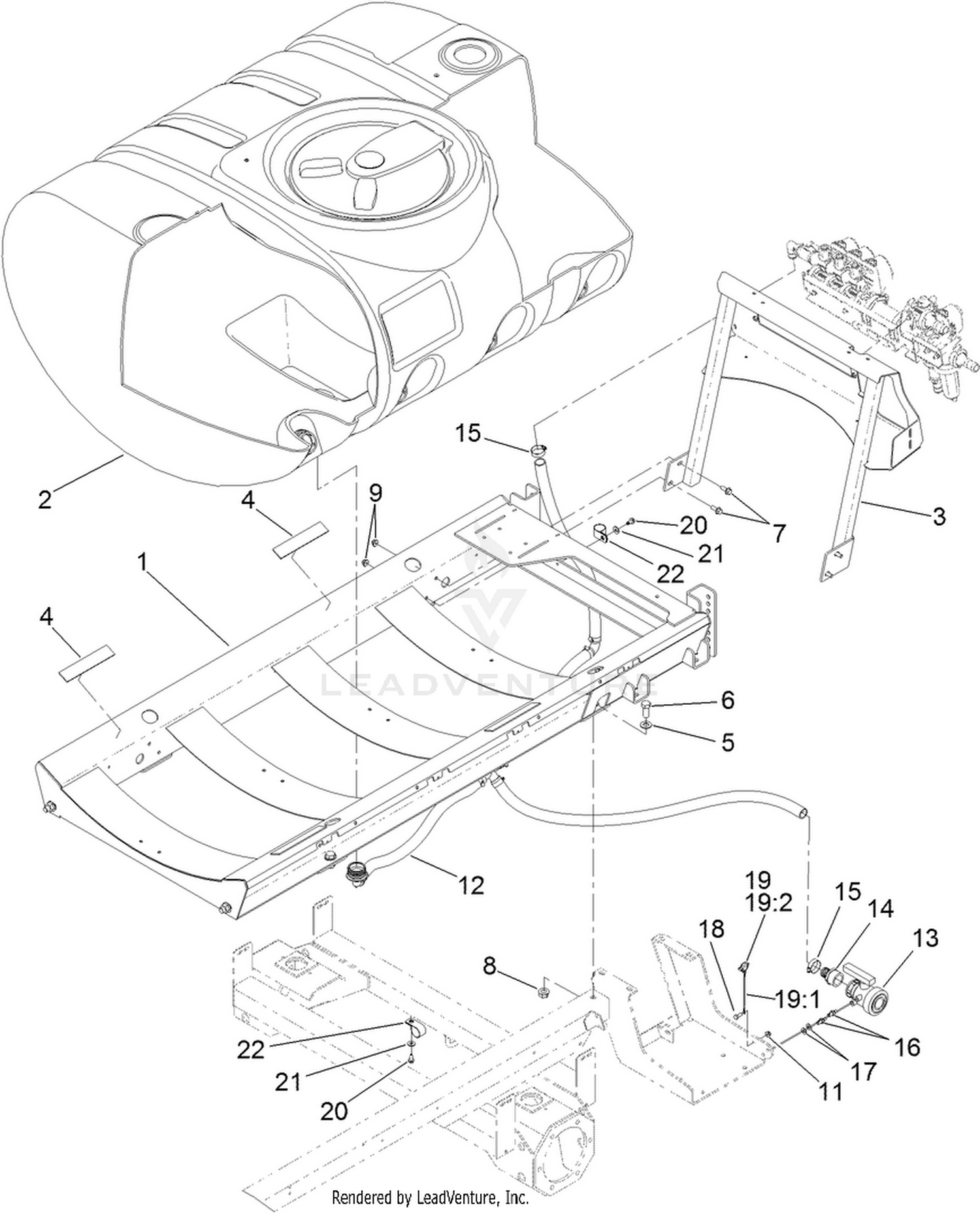 Tank and Saddle Assembly