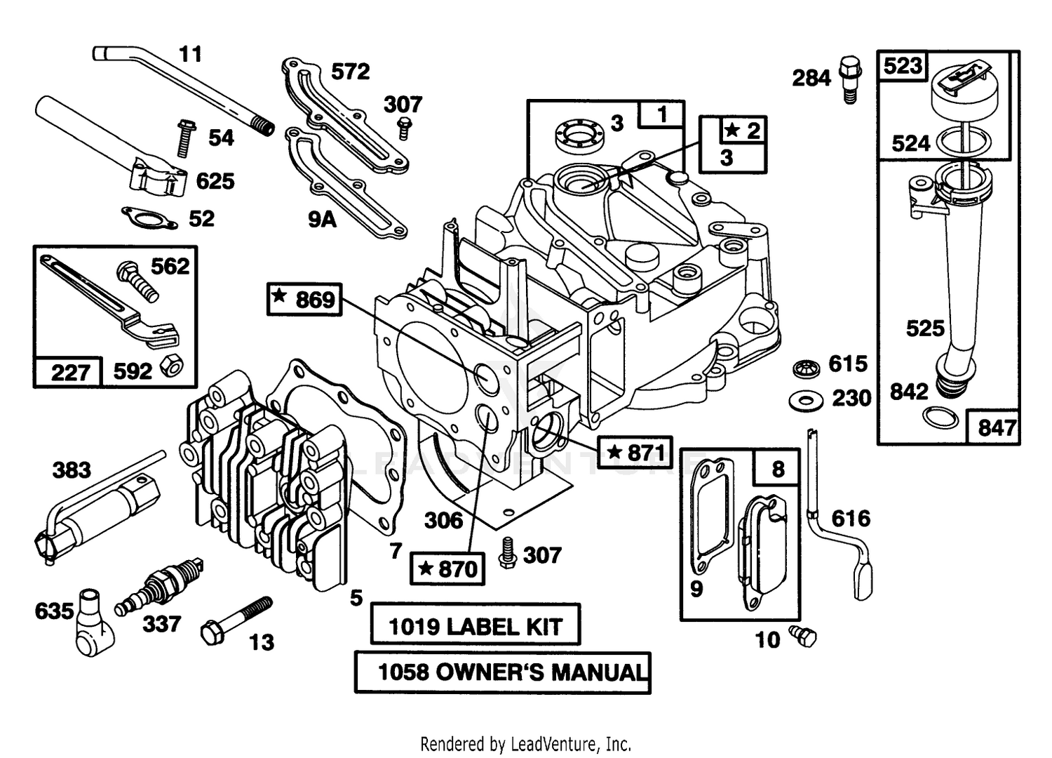 Engine Briggs  Stratton Model 127802-0640-01