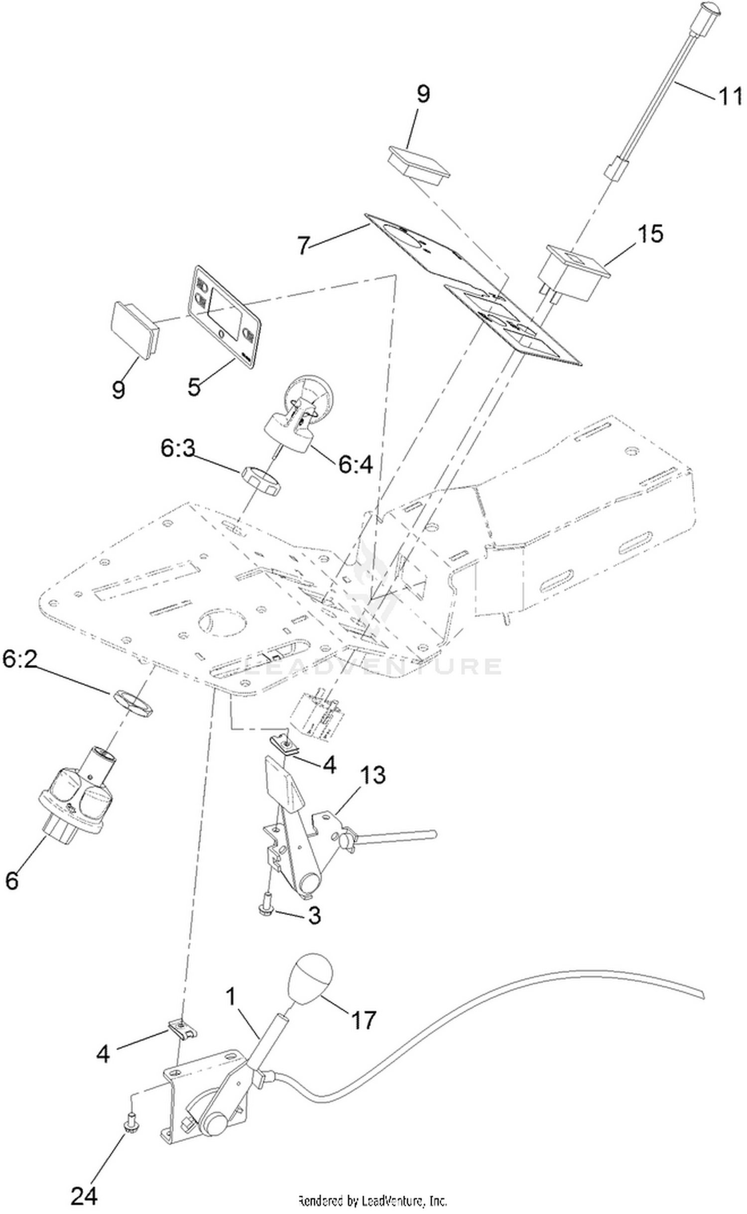 Ignition, Throttle and Choke Control Assembly