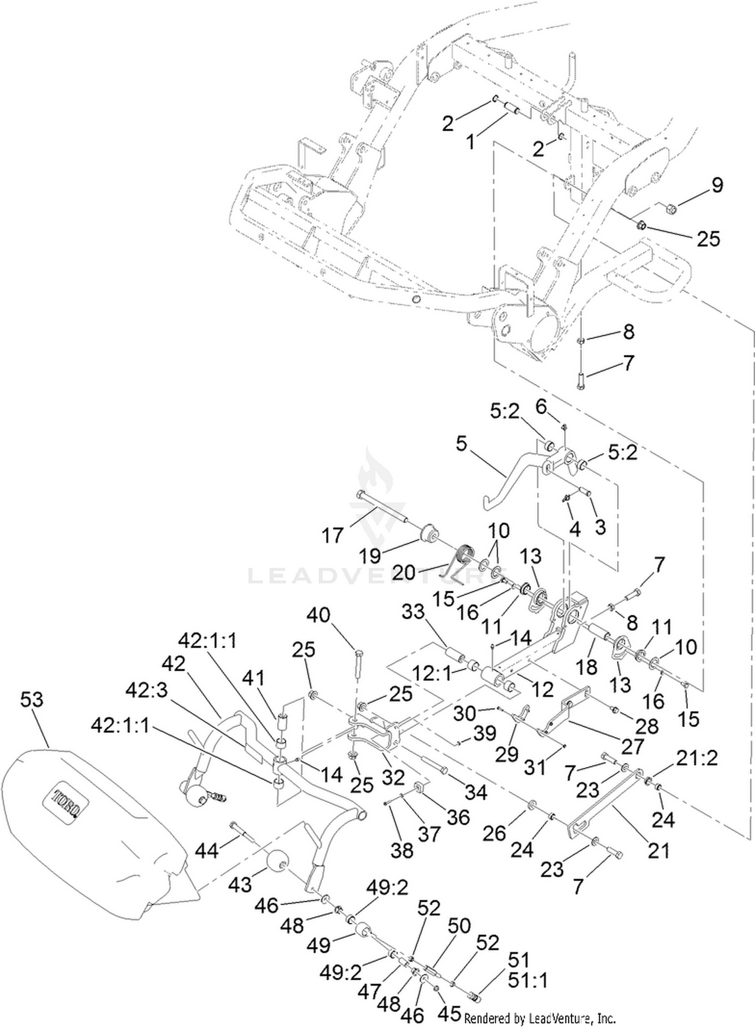 Center Cutting Unit Suspension Assembly