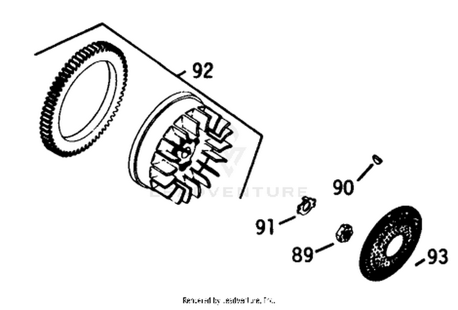 Flywheel-Engine Model No. K582qs Type No. Ps-36315